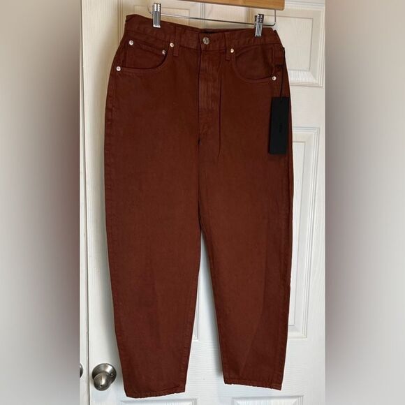 NWT EDWIN Women’s Jeans Anthropologie Anderson Ankle Spice Brown - Size 25 - Picture 3 of 8